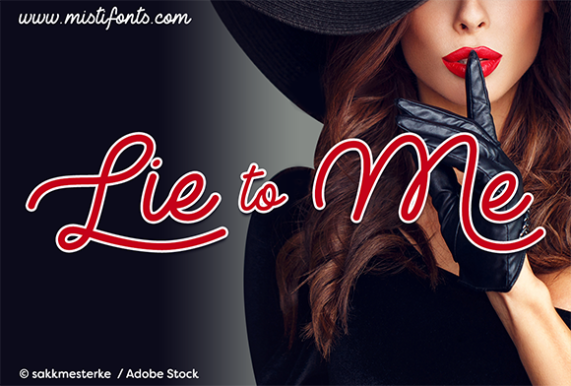 Discover the Lie to Me Cursive Script Font
