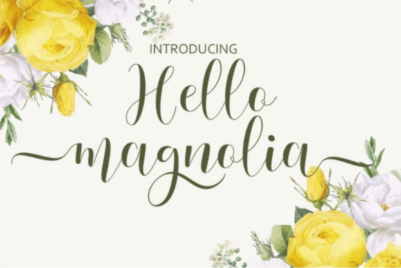 Hello Magnolia: Elevating Brand Identity with Elegant Script Typography