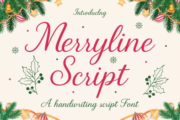 Merryline Scrip: Elevate Your Festive and Brand Designs