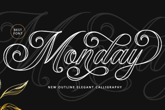 Monday Outline: An Elegant Script Font for Modern Design