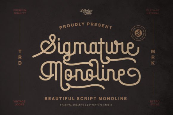 Sigmature Monoline: Elevate Your Design with Retro Elegance