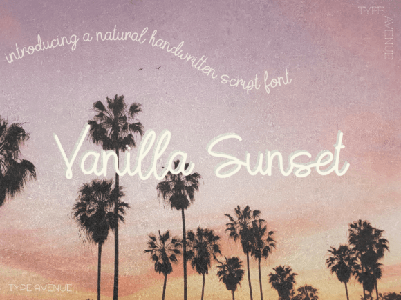 Vanilla Sunset: A Handwritten Script Font for Gentle Design